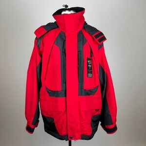 Vintage 90s Serac Red Jacket Mens Size Medium Nagano Olympic Winter Games 1998